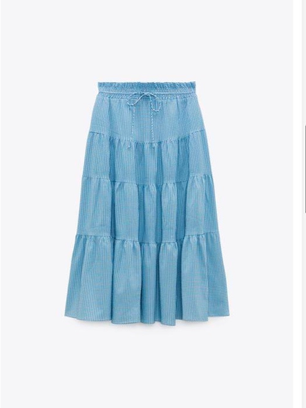 ZARA TIERED PLAID SKIRT SIZE XS NWT - Picture 4 of 7